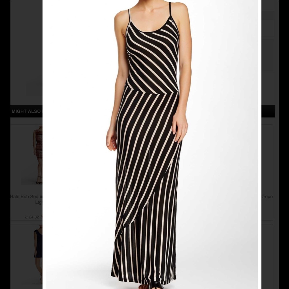 LOVEAPPELLA slip maxi dress- black/cream